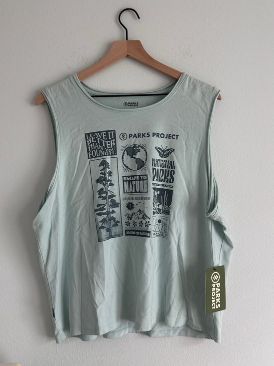 Parks Project Tops - Parks Project Light Sage Green Graphic Women’s Tank